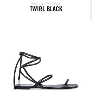 Twirl black lace up Steve Madden Sandals